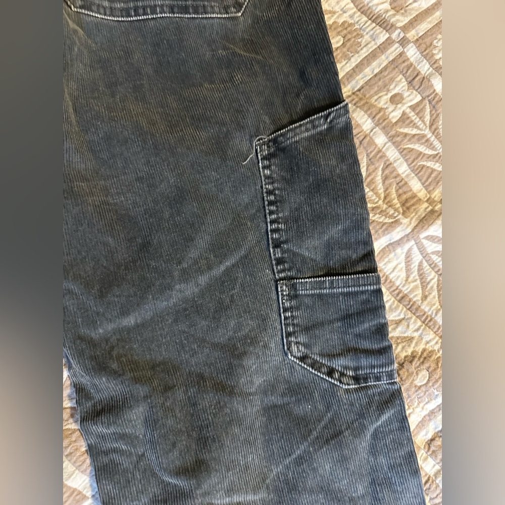 Vintage y2k black grey corduroy flare / bootcut pants - Picture 7 of 9